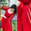 Sangria Georgette Anarkali Set with Mukaish Dupatta