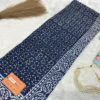 Neel Pushp: Indigo Hand Block Mulmul Cotton Saree with Unstitched Blouse