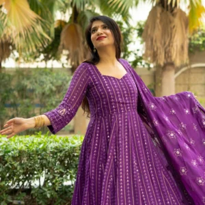 Maharani Georgette Embroidery Anarkali Set